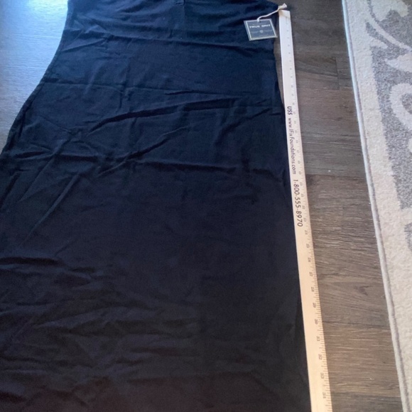 NWT TRUE GRIT size XL black cotton maxi dress - Picture 5 of 11